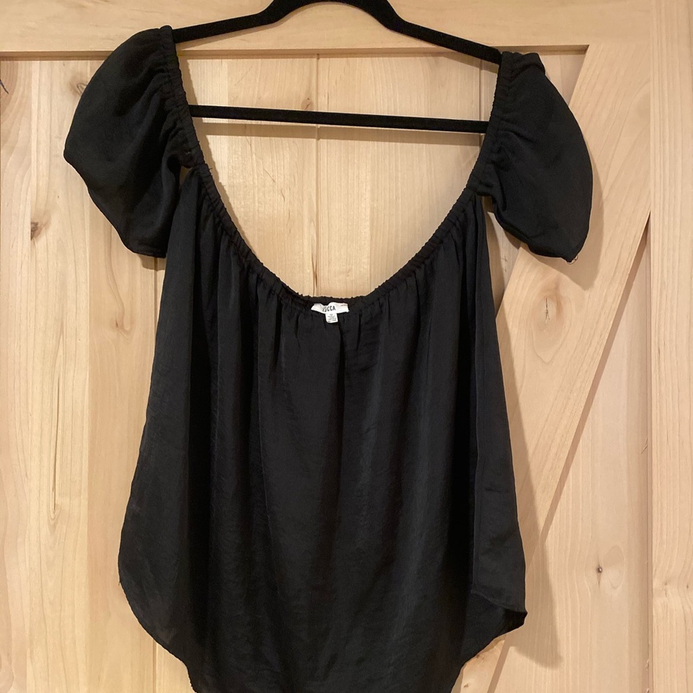 LUCCA Black Off-the-Shoulder  Top
